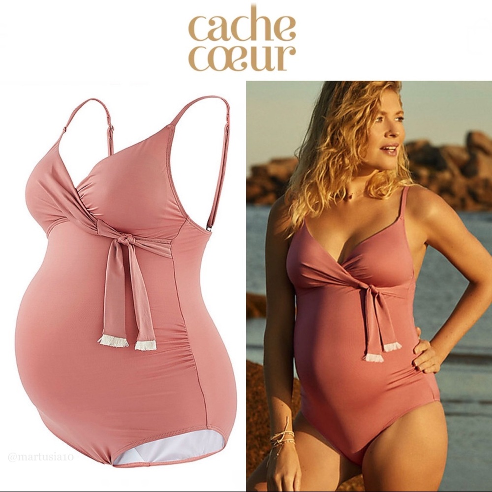 Cache Coeur Pink Maternity Swimsuit